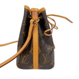 ルイ・ヴィトン LOUIS VUITTON ナノ・ノエ M41346 ブラウン モノグラム ユニセックス ショルダーバッグ