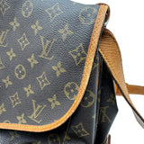 ルイ・ヴィトン LOUIS VUITTON ソミュール35 M40662 ブラウン モノグラム/レザー レディース ショルダーバッグ