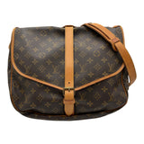 ルイ・ヴィトン LOUIS VUITTON ソミュール35 M40662 ブラウン モノグラム/レザー レディース ショルダーバッグ