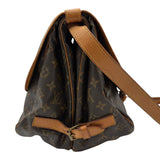 ルイ・ヴィトン LOUIS VUITTON ソミュール35 M40662 ブラウン モノグラム/レザー レディース ショルダーバッグ