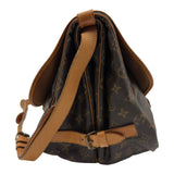 ルイ・ヴィトン LOUIS VUITTON ソミュール35 M40662 ブラウン モノグラム/レザー レディース ショルダーバッグ