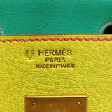 エルメス HERMES バーキン30　パーソナルオーダー □Q刻印　(2013年製) ミント・スフレ・ウルトラヴァイオレッド　ゴールド金具 シェーブル レディース ハンドバッグ