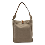 エルメス HERMES マルワリPM □M刻 ベージュ/ゴールド トワル/レザー レディース トートバッグ