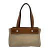 エルメス HERMES エールバッグカバスPM □H刻 ベージュ/ゴールド トワル/レザー レディース トートバッグ