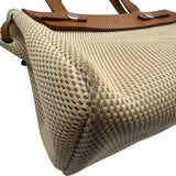 エルメス HERMES エールバッグカバスPM □H刻 ベージュ/ゴールド トワル/レザー レディース トートバッグ
