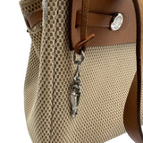 エルメス HERMES エールバッグカバスPM □H刻 ベージュ/ゴールド トワル/レザー レディース トートバッグ