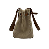 エルメス HERMES エールバッグカバスPM □H刻 ベージュ/ゴールド トワル/レザー レディース トートバッグ