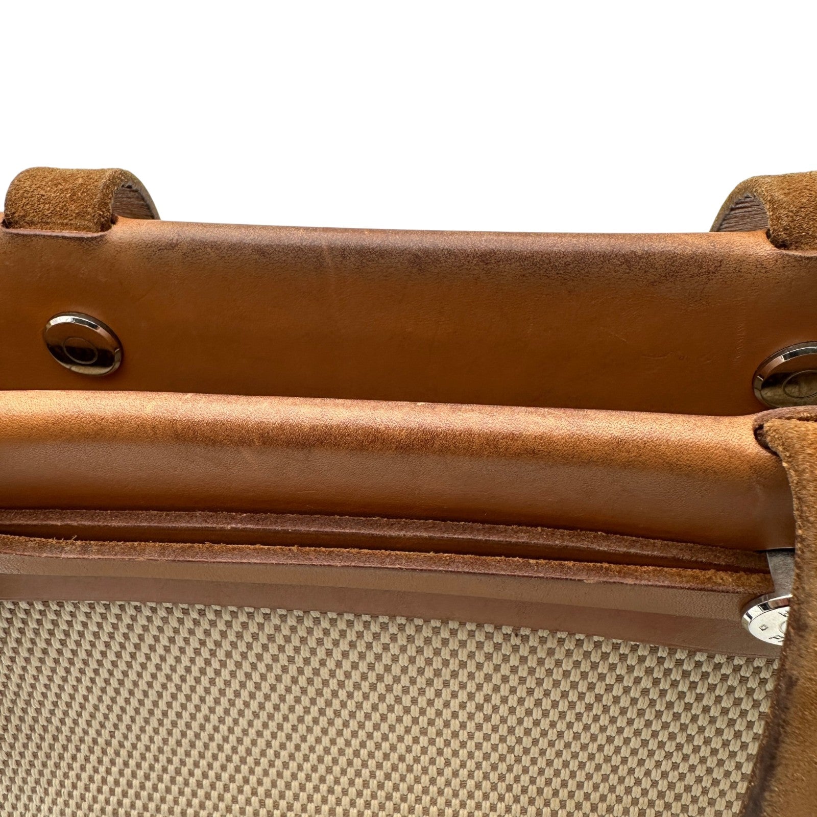 エルメス HERMES エールバッグカバスPM □H刻 ベージュ/ゴールド