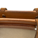エルメス HERMES エールバッグカバスPM □H刻 ベージュ/ゴールド トワル/レザー レディース トートバッグ