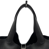 エルメス HERMES ピコタンロックMM C刻 ブラック シルバー金具 トリヨン レディース ハンドバッグ