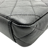 シャネル CHANEL マトラッセ スモールフラップバッグ ブラック ゴールド金具 キャビアスキン レディース ショルダーバッグ