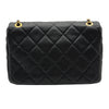 シャネル CHANEL マトラッセ スモールフラップバッグ ブラック ゴールド金具 キャビアスキン レディース ショルダーバッグ