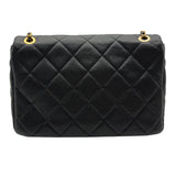 シャネル CHANEL マトラッセ スモールフラップバッグ ブラック ゴールド金具 キャビアスキン レディース ショルダーバッグ