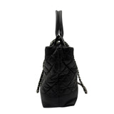 シャネル CHANEL ポートベロー トートバッグ 15番台 ブラック シルバー金具 カーフスキン レディース トートバッグ