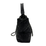 シャネル CHANEL ポートベロー トートバッグ 15番台 ブラック シルバー金具 カーフスキン レディース トートバッグ