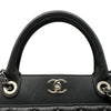 シャネル CHANEL ポートベロー トートバッグ 15番台 ブラック シルバー金具 カーフスキン レディース トートバッグ
