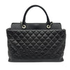 シャネル CHANEL ポートベロー トートバッグ 15番台 ブラック シルバー金具 カーフスキン レディース トートバッグ