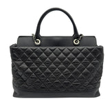 シャネル CHANEL ポートベロー トートバッグ 15番台 ブラック シルバー金具 カーフスキン レディース トートバッグ