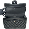 シャネル CHANEL マトラッセ30 Vステッチ A58600 21番台 ブラック ブラック金具 ラムスキン レディース ショルダーバッグ