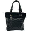 シャネル CHANEL パリビアリッツトートPM A34208 15番台 ブラック シルバー金具 コーディングキャンバス レディース トートバッグ