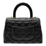 シャネル CHANEL ココハンドルXXS AS2215 ブラック ゴールド金具 キャビアスキン/リザードスキン レディース ショルダーバッグ