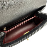 シャネル CHANEL ココハンドルXXS AS2215 ブラック ゴールド金具 キャビアスキン/リザードスキン レディース ショルダーバッグ