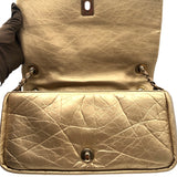 シャネル CHANEL パリボンベイフラップバッグ A67129 ブロンズ ゴールド金具 エイジドカーフ レディース ショルダーバッグ