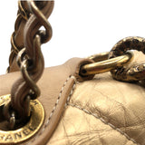 シャネル CHANEL パリボンベイフラップバッグ A67129 ブロンズ ゴールド金具 エイジドカーフ レディース ショルダーバッグ