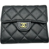 シャネル CHANEL クラシック スモールフラップ ウォレット AP0231 ブラック ゴールド金具 ラムスキン レディース 三つ折り財布