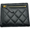 シャネル CHANEL クラシック スモールフラップ ウォレット AP0231 ブラック ゴールド金具 ラムスキン レディース 三つ折り財布