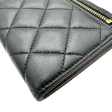 シャネル CHANEL クラシック スモールフラップ ウォレット AP0231 ブラック ゴールド金具 ラムスキン レディース 三つ折り財布