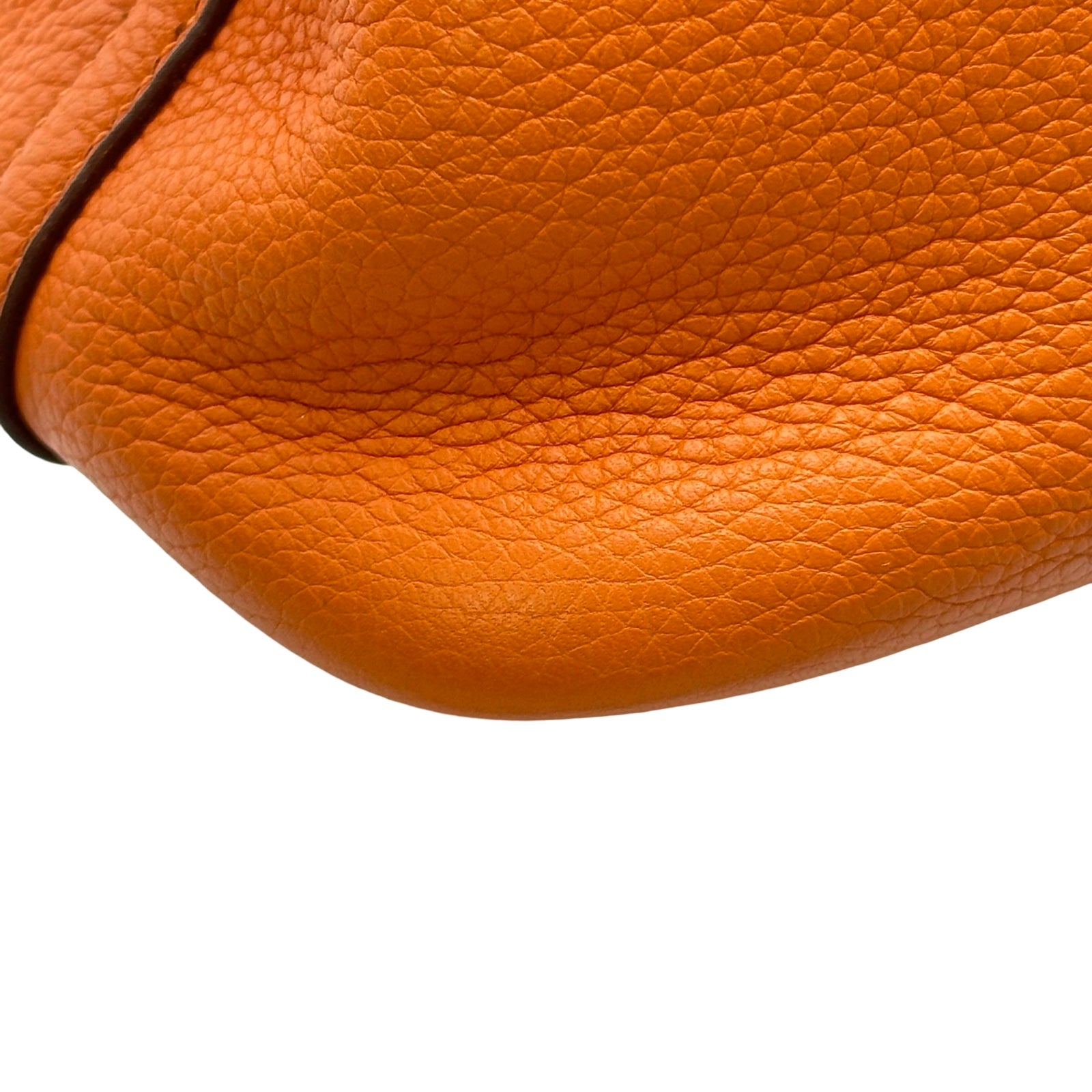 エルメス HERMES ボリード31 □M刻印 オレンジ シルバー金具 トリヨン