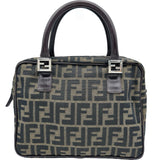 フェンディ FENDI ズッカハンドバッグ ブラウン キャンバス レディース ハンドバッグ
