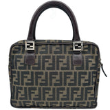 フェンディ FENDI ズッカハンドバッグ ブラウン キャンバス レディース ハンドバッグ