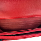 シャネル CHANEL CHANEL19 チェーンウォレット AP3267 29番台 レッド ゴールド/シルバー金具 ラムレザー レディース 長財布
