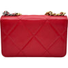 シャネル CHANEL CHANEL19 チェーンウォレット AP3267 29番台 レッド ゴールド/シルバー金具 ラムレザー レディース 長財布