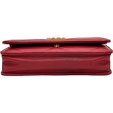 シャネル CHANEL CHANEL19 チェーンウォレット AP3267 29番台 レッド ゴールド/シルバー金具 ラムレザー レディース 長財布