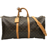 ルイ・ヴィトン LOUIS VUITTON キーポル・バンドリエール 55 M41414 ブラウン モノグラム ユニセックス ボストンバッグ