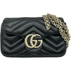 グッチ GUCCI GGマーモント チェーンショルダーバッグ 841290 ブラック レザー レディース ショルダーバッグ