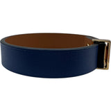 エルメス HERMES ミニドッグブレスレット ブルー/ブラウン ゴールド金具 スイフト アクセサリー