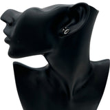 エルメス HERMES ポップH・ミニピアス ブラック×シルバー金具 エナメル/メタル アクセサリー