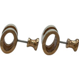 エルメス HERMES ポップH・ミニピアス アイボリー ゴールド金具 エナメル/メタル アクセサリー