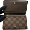 ルイ・ヴィトン LOUIS VUITTON ポルトモネ・ビエトレゾール N61730 ブラウン ダミエ ユニセックス 二つ折り財布
