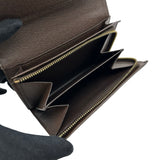 ルイ・ヴィトン LOUIS VUITTON ポルトモネ・ビエトレゾール N61730 ブラウン ダミエ ユニセックス 二つ折り財布