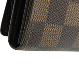 ルイ・ヴィトン LOUIS VUITTON ポルトモネ・ビエトレゾール N61730 ブラウン ダミエ ユニセックス 二つ折り財布