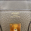 エルメス HERMES バーキン25　ヴェルソ K刻印　(2025年製) ツンドラ・ニューホワイト　ゴールド金具 トゴ レディース ハンドバッグ