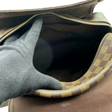 ルイ・ヴィトン LOUIS VUITTON ナヴィグリオ N45255 ブラウン ダミエ・レザー メンズ ショルダーバッグ