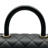 シャネル CHANEL ココハンドルXS A92990 30番台 ブラック ゴールド金具 キャビアスキン レディース ハンドバッグ ショルダーバッグ