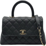 シャネル CHANEL ココハンドルXS A92990 30番台 ブラック ゴールド金具 キャビアスキン レディース ハンドバッグ ショルダーバッグ