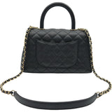 シャネル CHANEL ココハンドルXS A92990 30番台 ブラック ゴールド金具 キャビアスキン レディース ハンドバッグ ショルダーバッグ